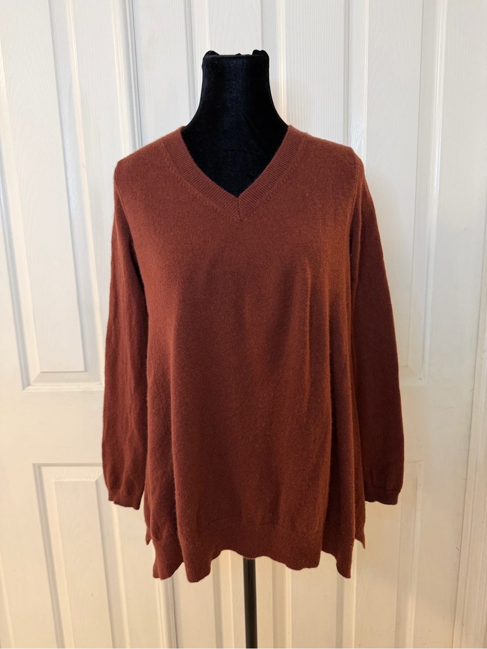 Vince Cashmere Wool Sweater V Neck Sz S Brown Womens Capsule Old Money Office